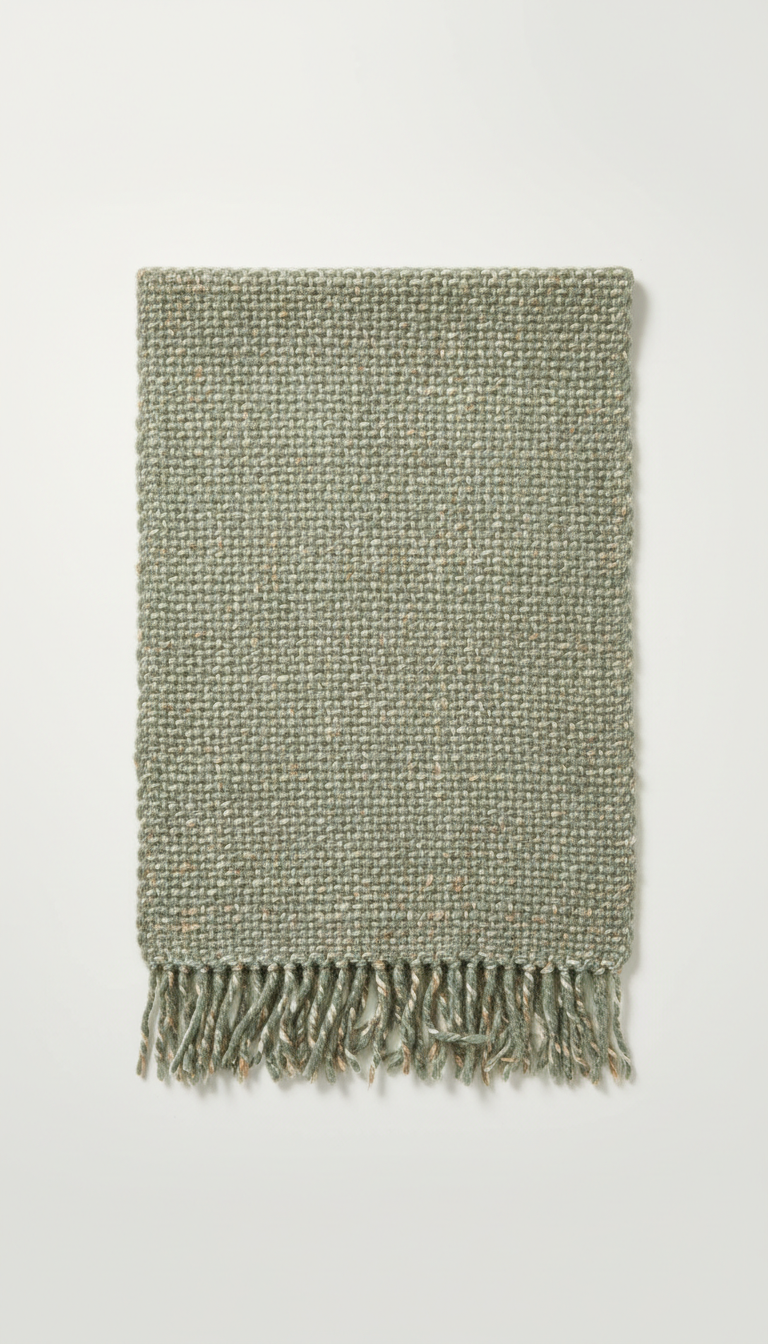 Sage Green Wool Throw